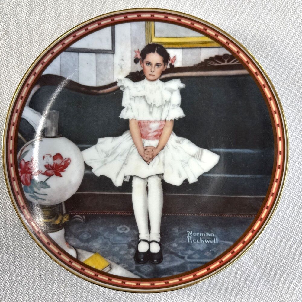 1986 Norman Rockwell "Sitting Pretty" Knowles Collector Plate 9764B - Plate Only
